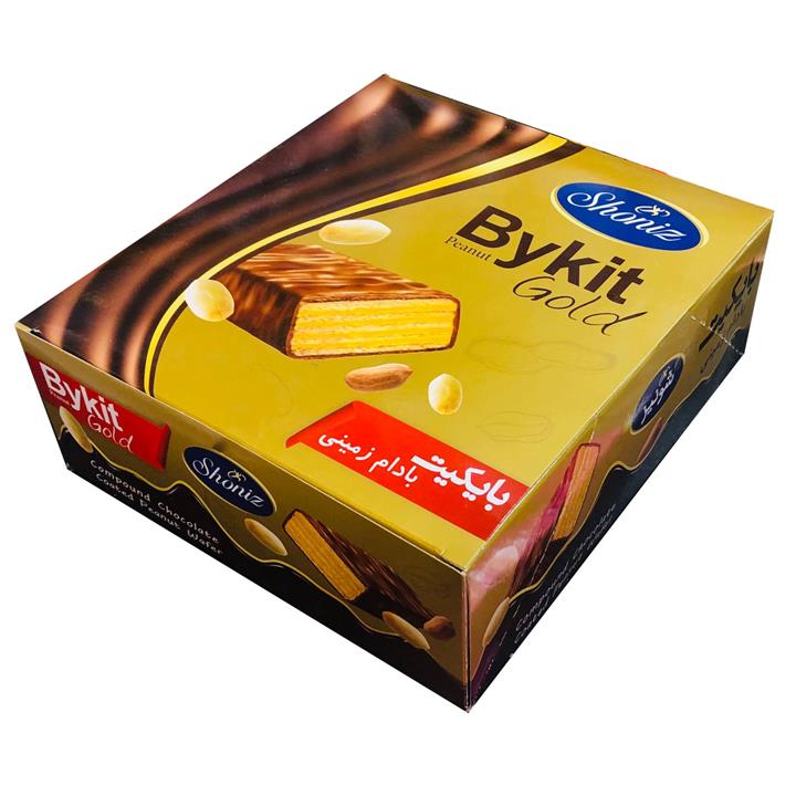 ویفر بایکیت بادام زمینی طلایی شونیز - 45 گرم بسته 20 عددی